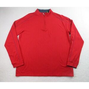 Tasc Performance Shirt Mens Size XL Red Bamboo Long Sleeve Pullover Golf Outdoor
